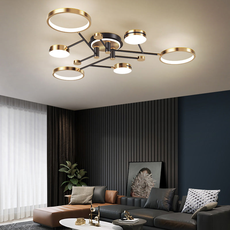 Modern Flush Mount Ceiling Light Simple Ceiling Light with Acrylic Shade