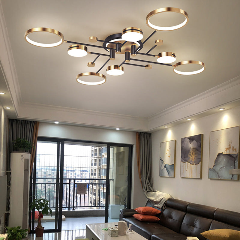 Modern Flush Mount Ceiling Light Simple Ceiling Light with Acrylic Shade