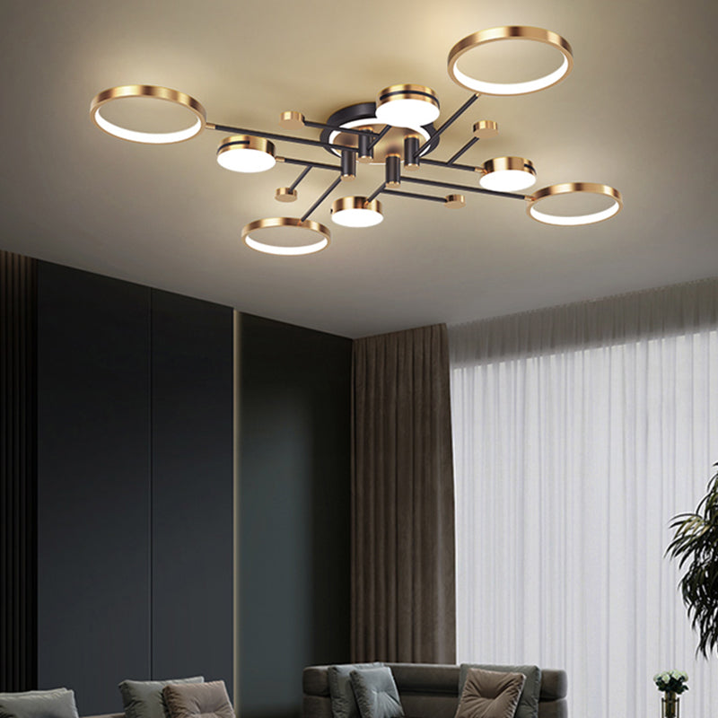 Modern Flush Mount Ceiling Light Simple Ceiling Light with Acrylic Shade