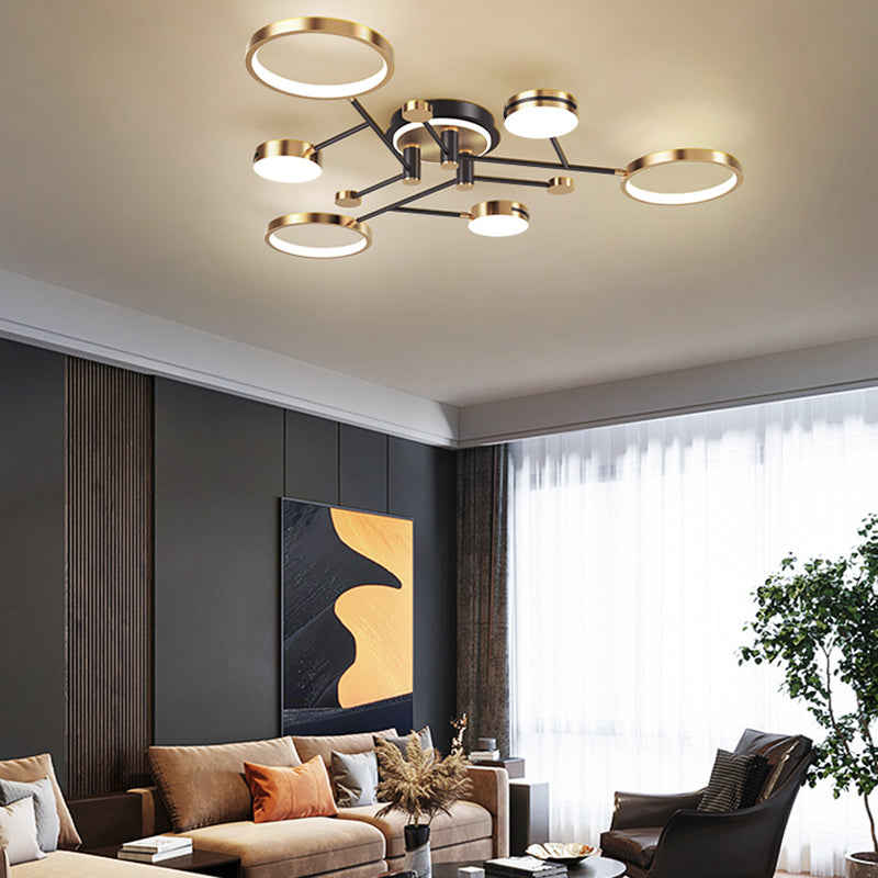 Modern Flush Mount Ceiling Light Simple Ceiling Light with Acrylic Shade