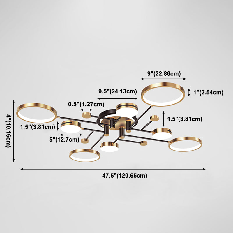 Luce del soffitto moderna a sfioramento Luce semplice soffitto con ombra acrilica