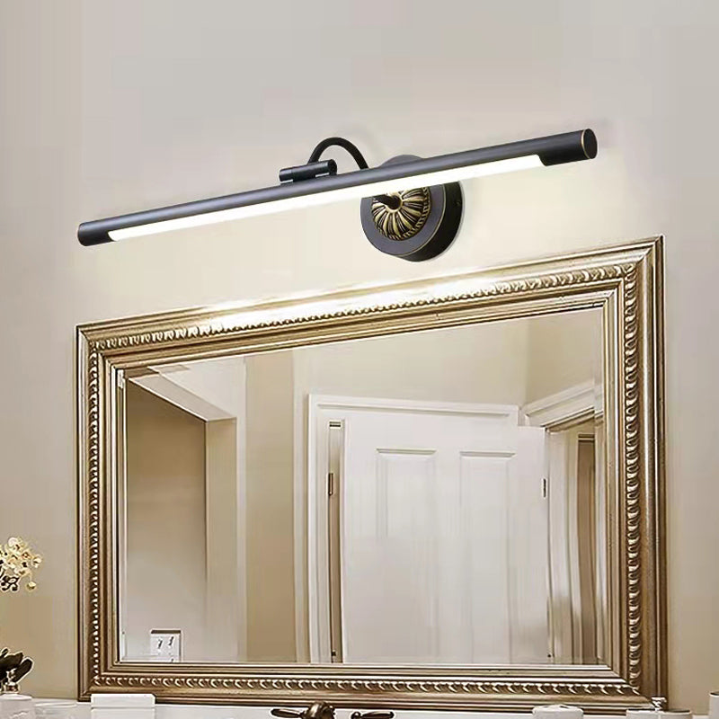 Brass Mirror Light American Style Single Light Wall Lamp for Bathroom