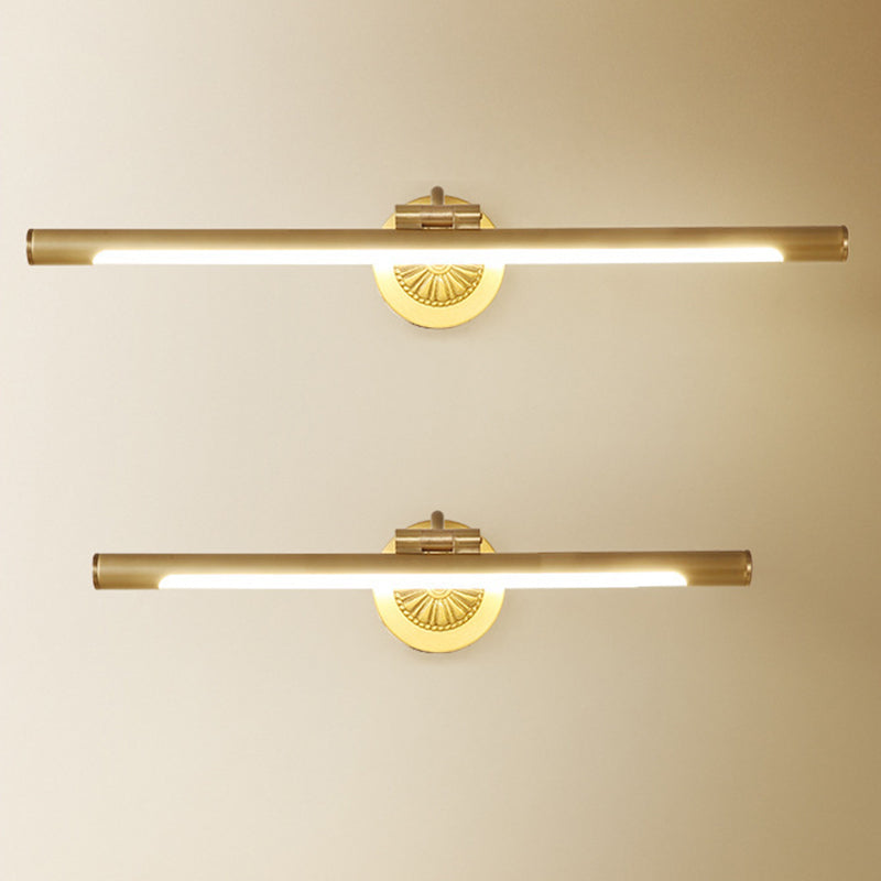 Brass Mirror Light American Style Single Light Wall Lamp for Bathroom