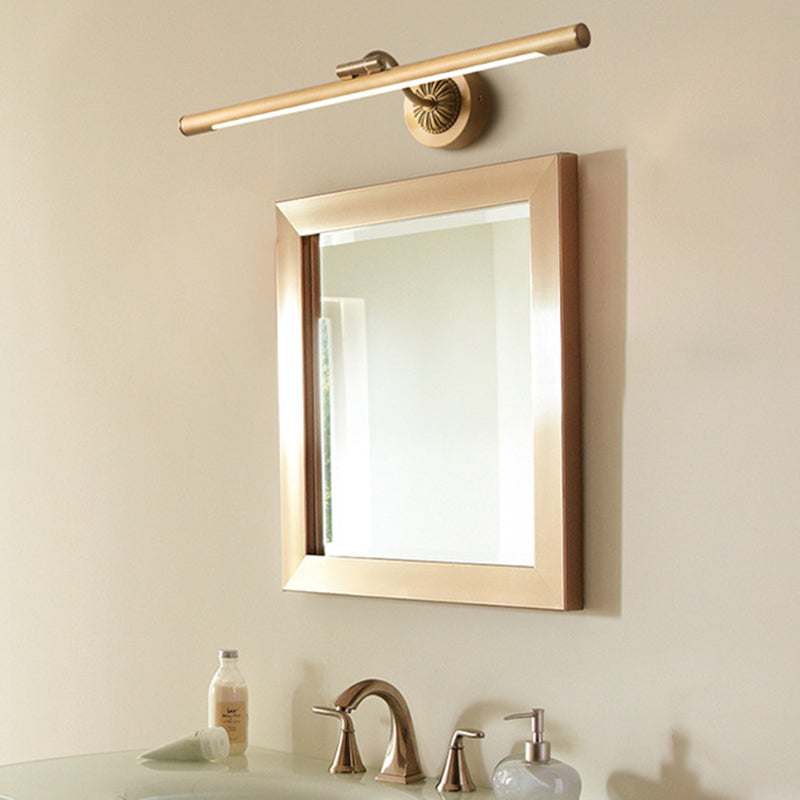 Brass Mirror Light American Style Single Light Wall Lamp for Bathroom