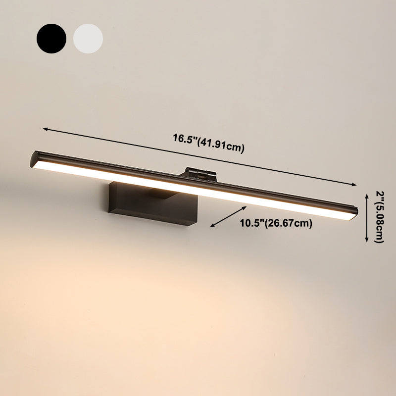 Luz de aluminio espejo luz moderna minimalista 1 aplique de pared ligera para el baño