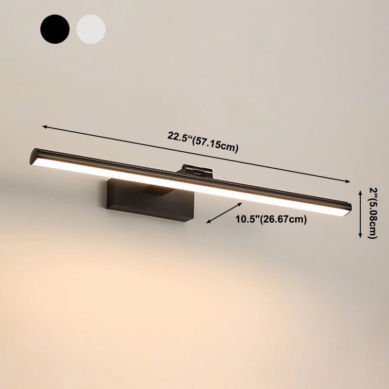 Luz de aluminio espejo luz moderna minimalista 1 aplique de pared ligera para el baño