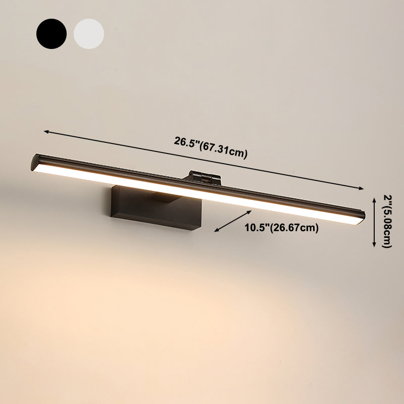 Luz de aluminio espejo luz moderna minimalista 1 aplique de pared ligera para el baño