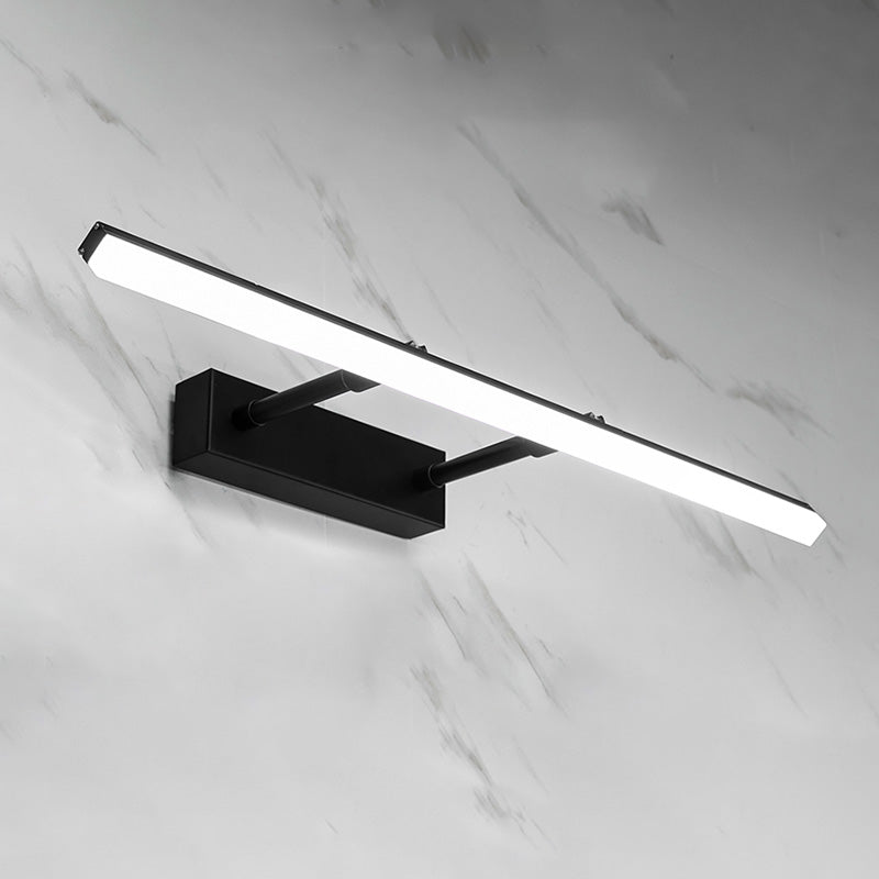 Metal Extendable Wall Lamp Nordic Style Black LED Mirror Light for Bathroom