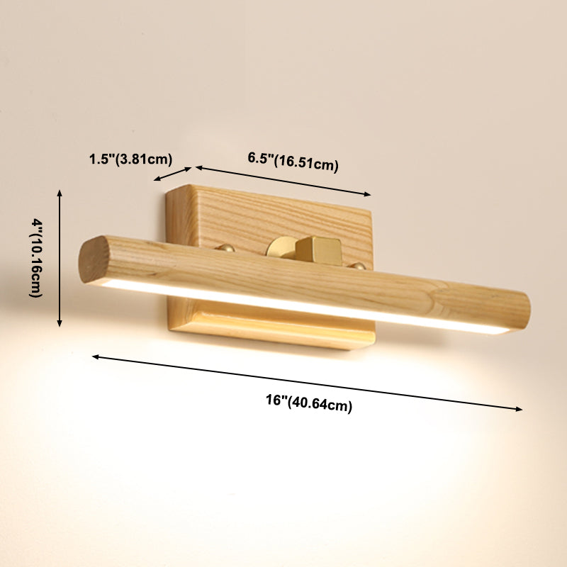 Madera de espejo recto Luz Nórdico Estilo Nordic 1 Diconce de pared ligero para el dormitorio