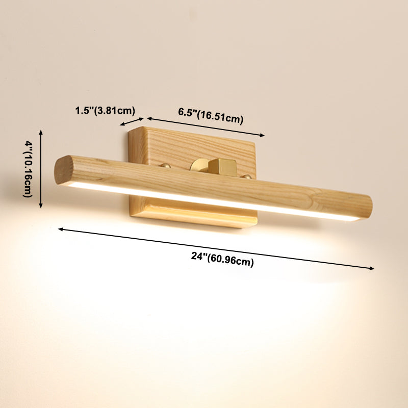 Madera de espejo recto Luz Nórdico Estilo Nordic 1 Diconce de pared ligero para el dormitorio