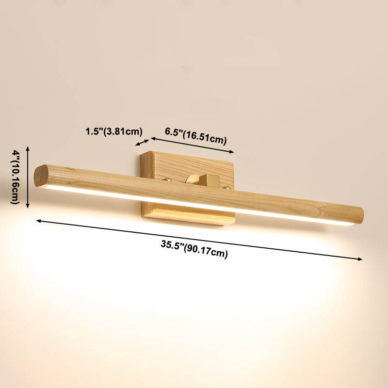 Madera de espejo recto Luz Nórdico Estilo Nordic 1 Diconce de pared ligero para el dormitorio