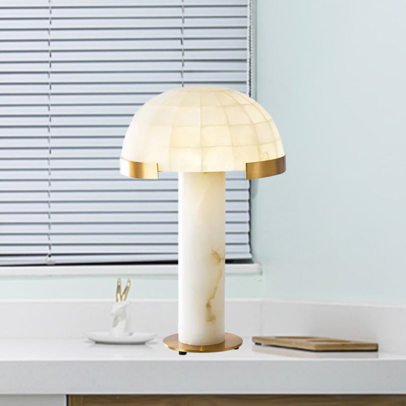 Marble Domed Task Lighting Modernism 1 Head Reading Book Light in White for Bedside