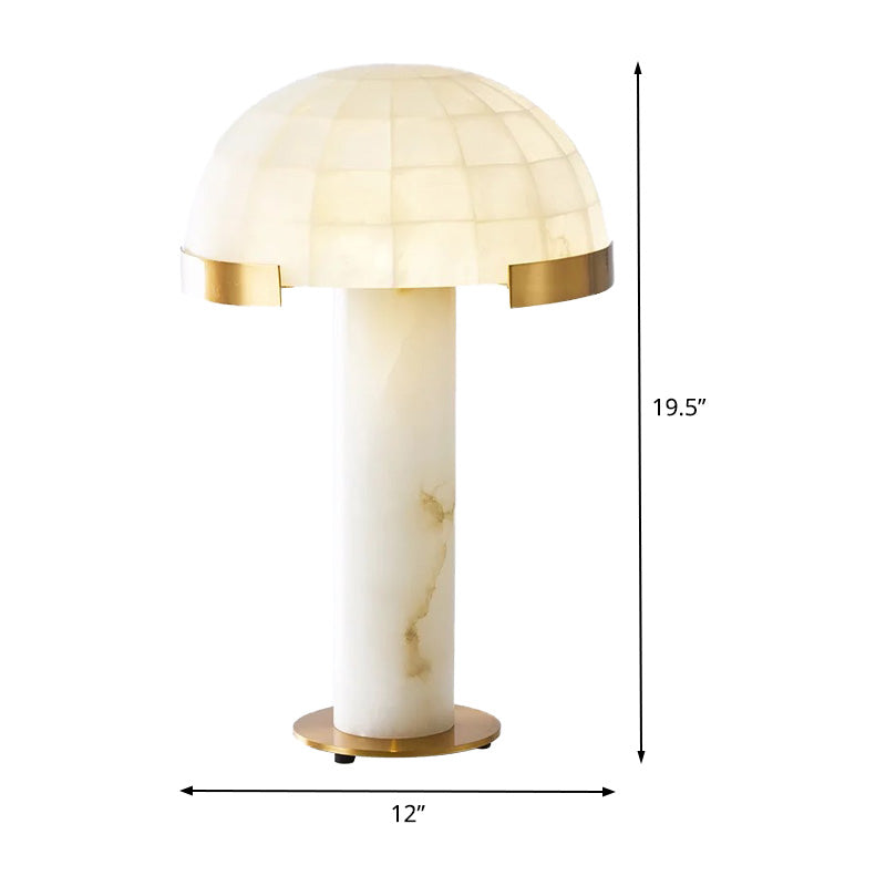 Marble Domed Task Lighting Modernism 1 Head Reading Book Light in White for Bedside