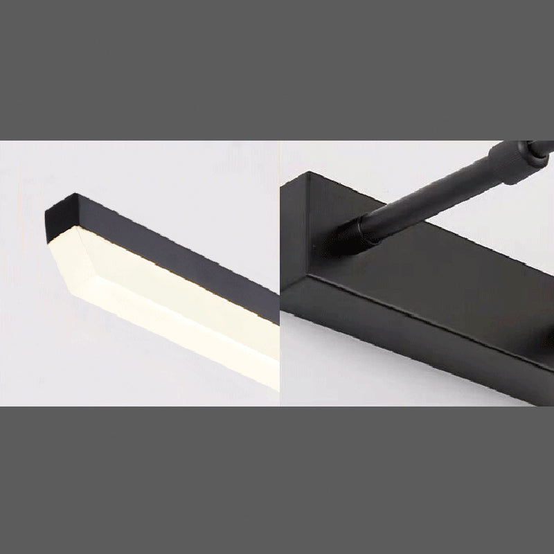 Lámpara de pared extensible de la tira de metal Luz de espejo LED colorido moderno para el baño