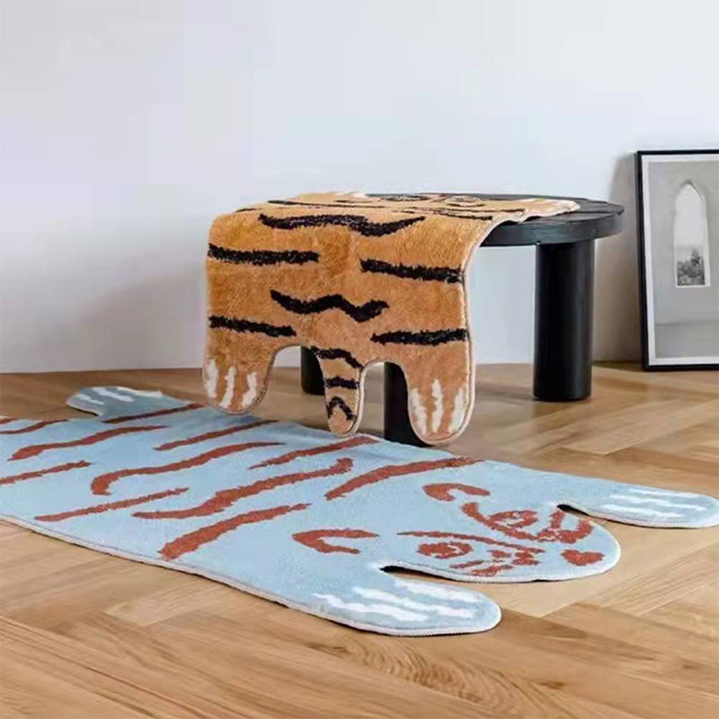 Simplicity Area Carpet Modern Animals Pattern Rug Polyester Stain Resistant Area Rug for Living Room