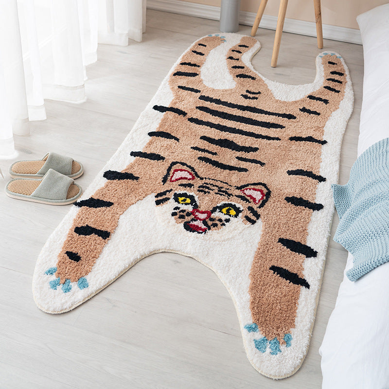 Contemporary Animals Pattern Rug Polyester Carpet Stain Resistant Area Rug for Living Room