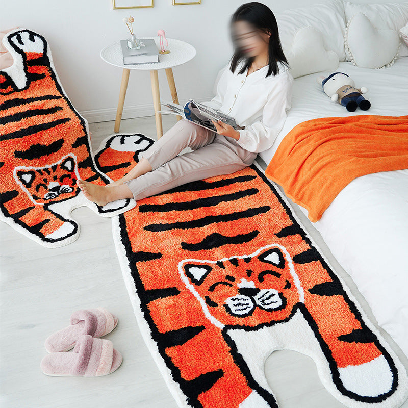 Contemporary Animals Pattern Rug Polyester Carpet Stain Resistant Area Rug for Living Room