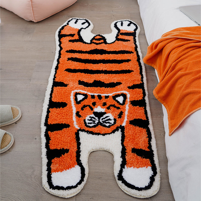 Contemporary Animals Pattern Rug Polyester Carpet Stain Resistant Area Rug for Living Room