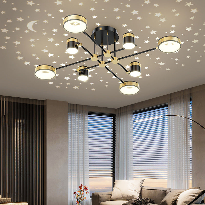 Circular Shape LED Ceiling Lamp Modern Iron Flush Mount for Dining Room Bedroom