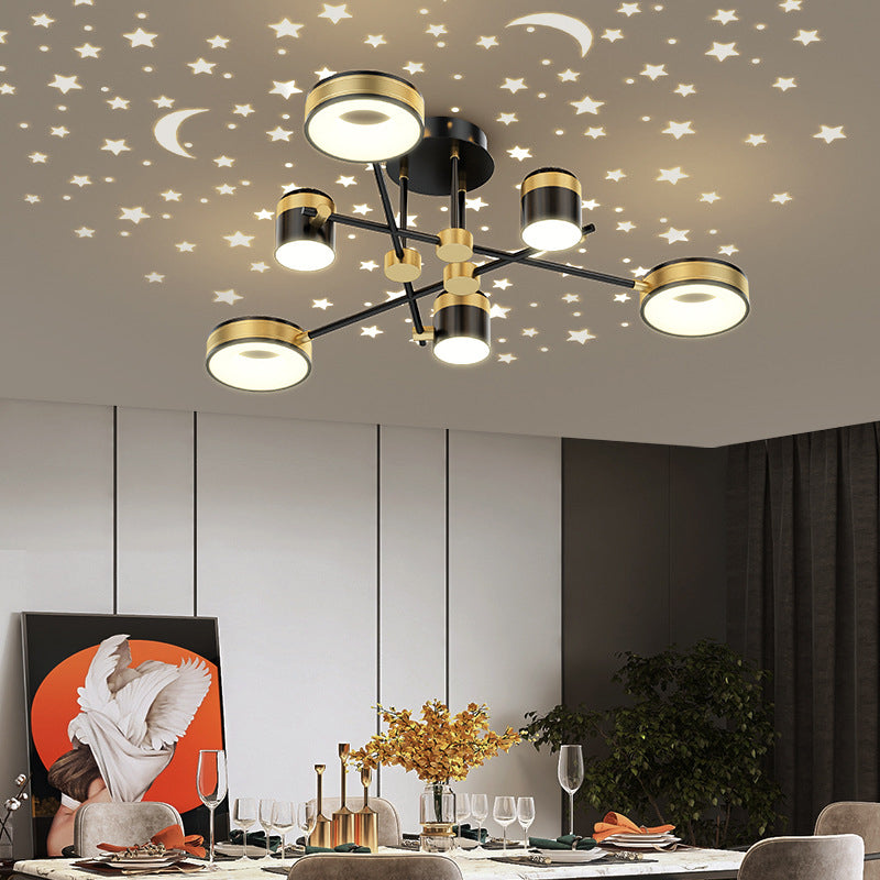 Circular Shape LED Ceiling Lamp Modern Iron Flush Mount for Dining Room Bedroom