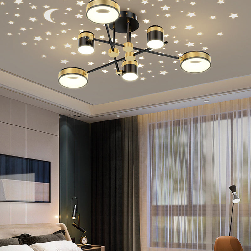 Circular Shape LED Ceiling Lamp Modern Iron Flush Mount for Dining Room Bedroom