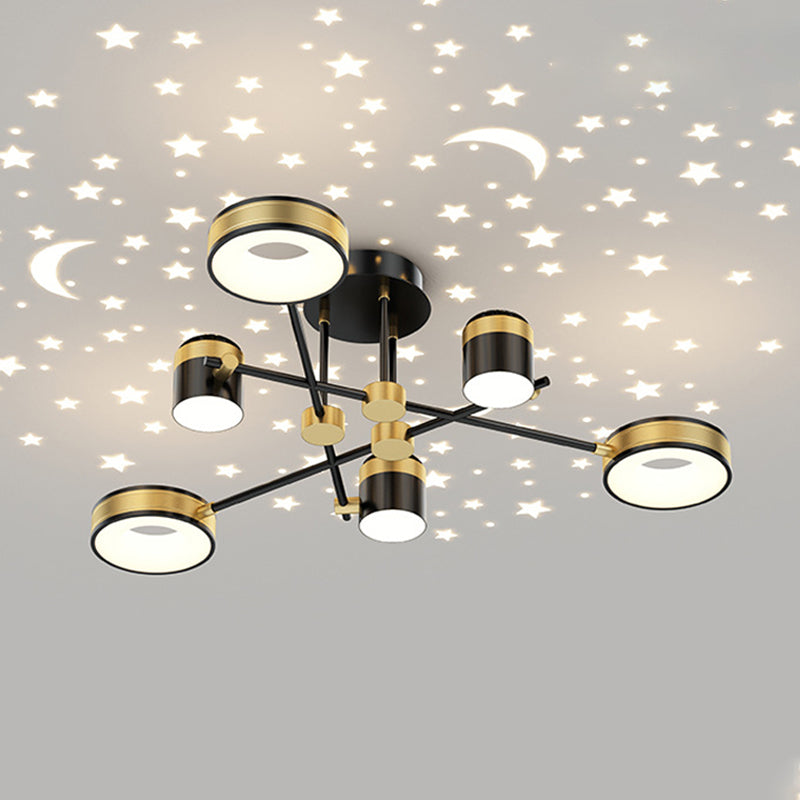 Circular Shape LED Ceiling Lamp Modern Iron Flush Mount for Dining Room Bedroom