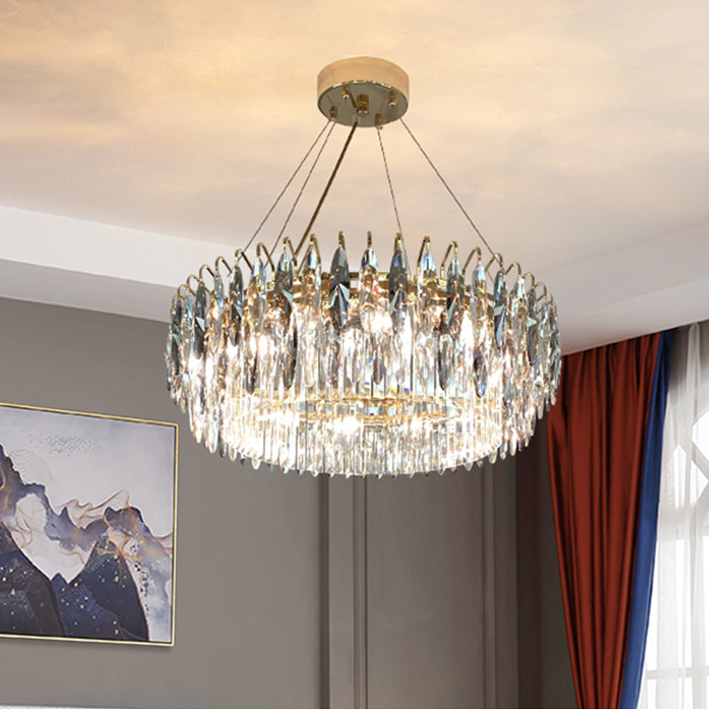 Géométrie de style contemporain Lumières de lustre 6 Lumières lisses de cristal Lumières