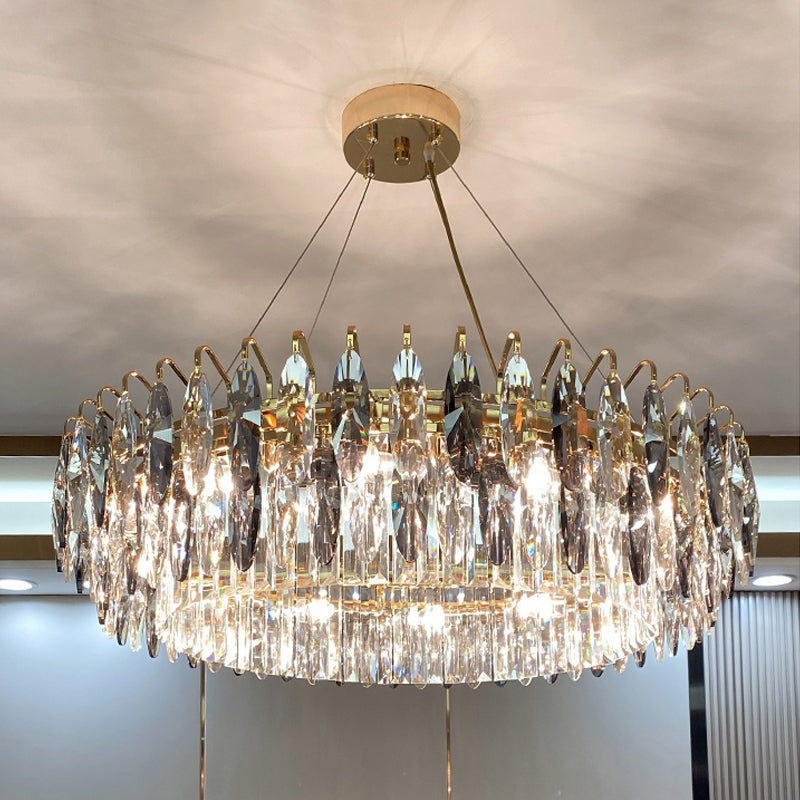 Géométrie de style contemporain Lumières de lustre 6 Lumières lisses de cristal Lumières