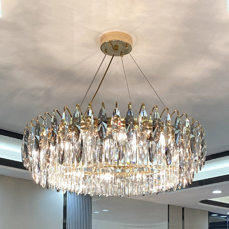 Géométrie de style contemporain Lumières de lustre 6 Lumières lisses de cristal Lumières