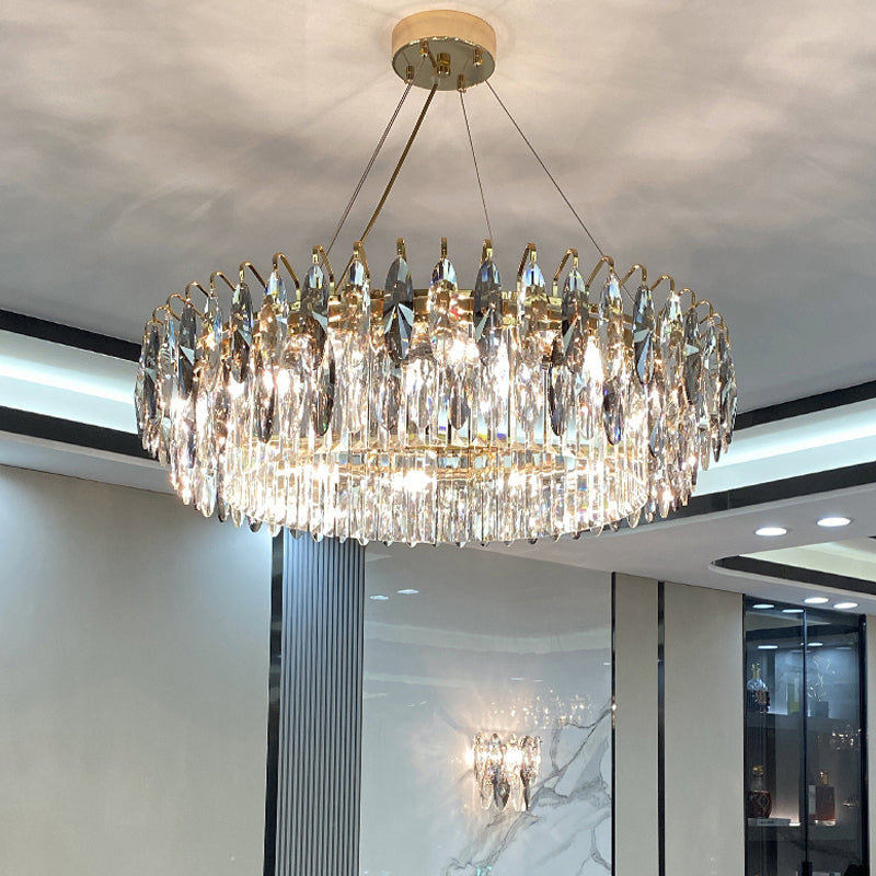 Géométrie de style contemporain Lumières de lustre 6 Lumières lisses de cristal Lumières