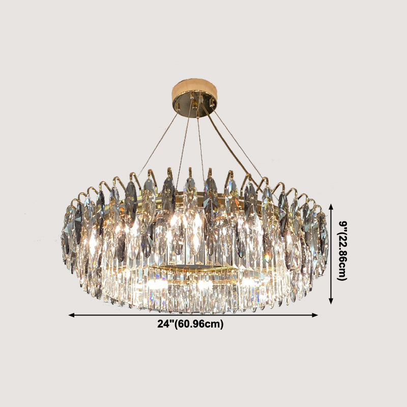 Géométrie de style contemporain Lumières de lustre 6 Lumières lisses de cristal Lumières