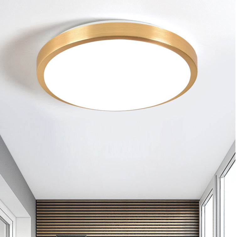 Modern Simple LED Ceiling Lamp Aluminium Circular Flush Mount for Corridor