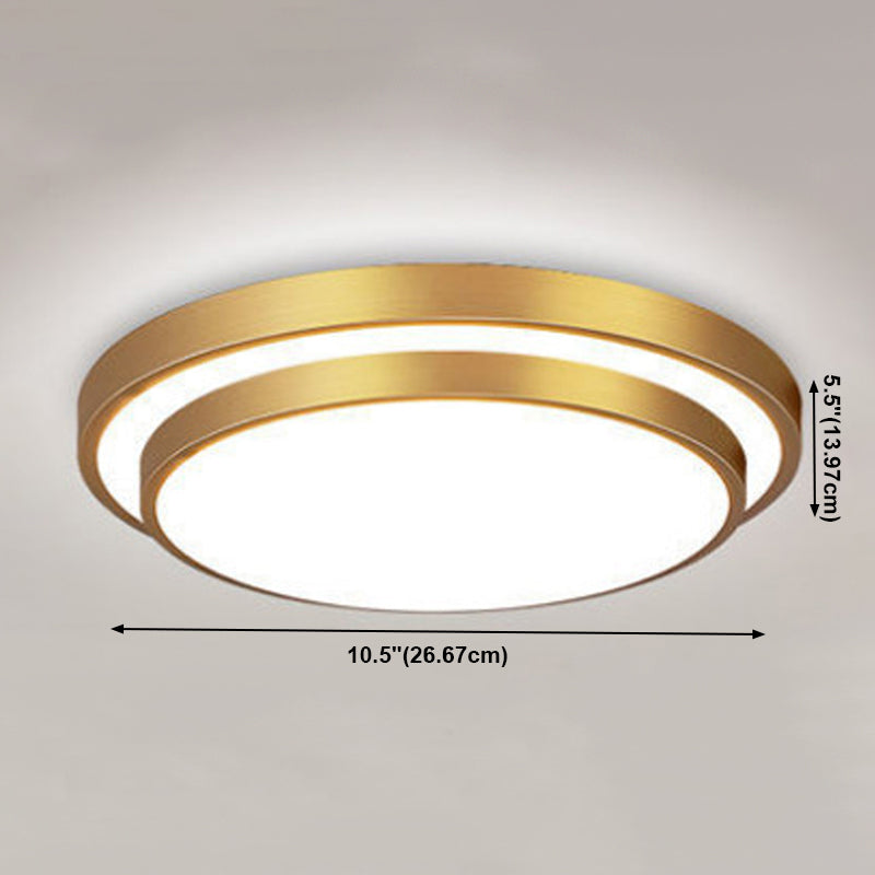 Modern Simple LED Ceiling Lamp Aluminium Circular Flush Mount for Corridor