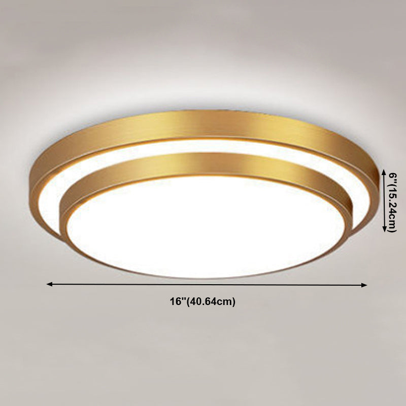 Modern Simple LED Ceiling Lamp Aluminium Circular Flush Mount for Corridor