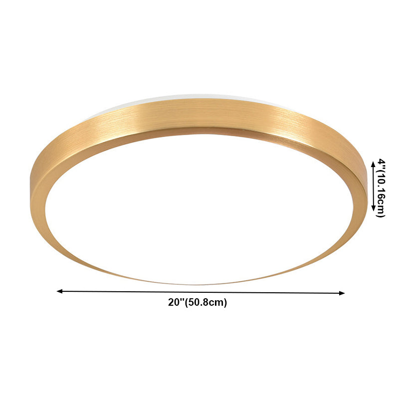 Lámpara de techo LED simple y moderna, montaje empotrado circular de aluminio para pasillo