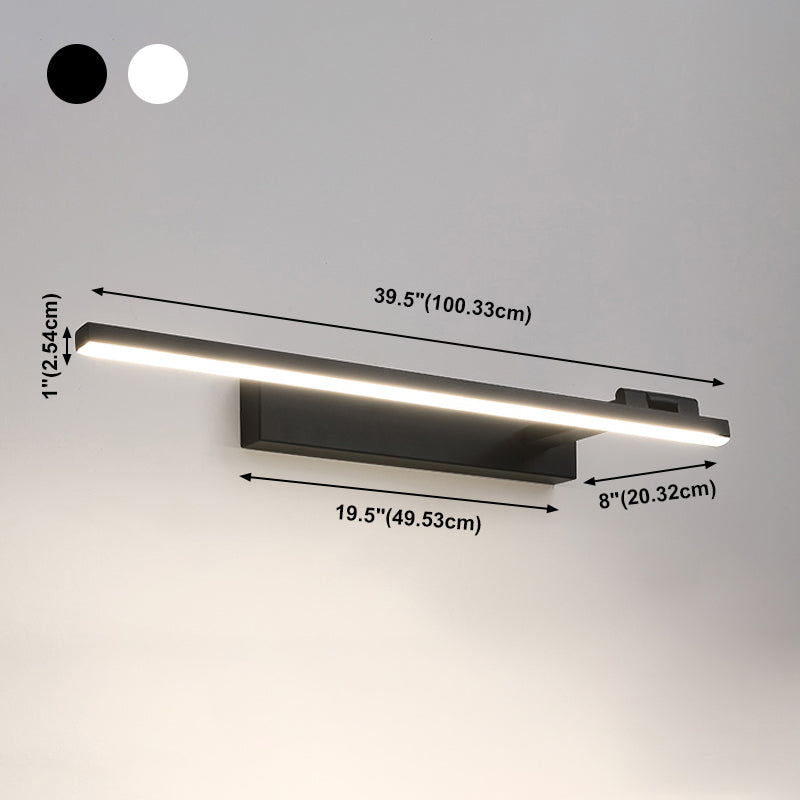 Iluminación de pared de metal lineal estilo moderno 1 lámpara de montaje de pared de luz