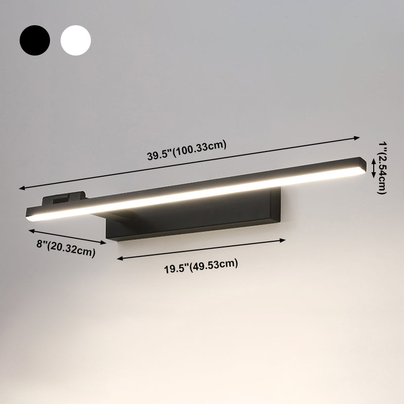 Iluminación de pared de metal lineal estilo moderno 1 lámpara de montaje de pared de luz