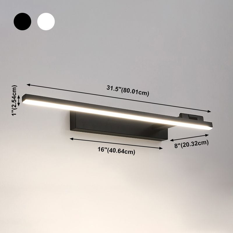 Iluminación de pared de metal lineal estilo moderno 1 lámpara de montaje de pared de luz