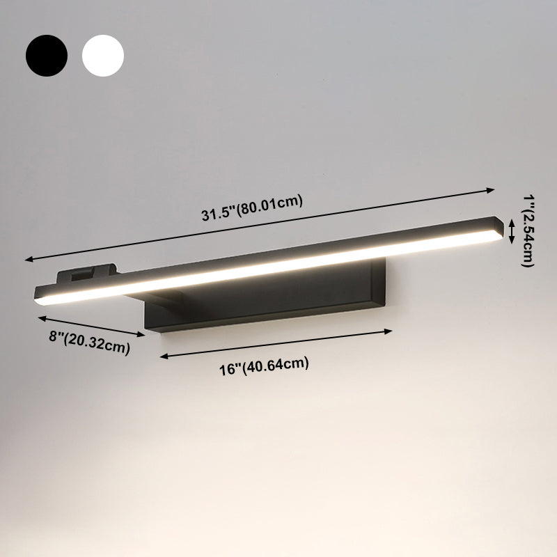 Iluminación de pared de metal lineal estilo moderno 1 lámpara de montaje de pared de luz