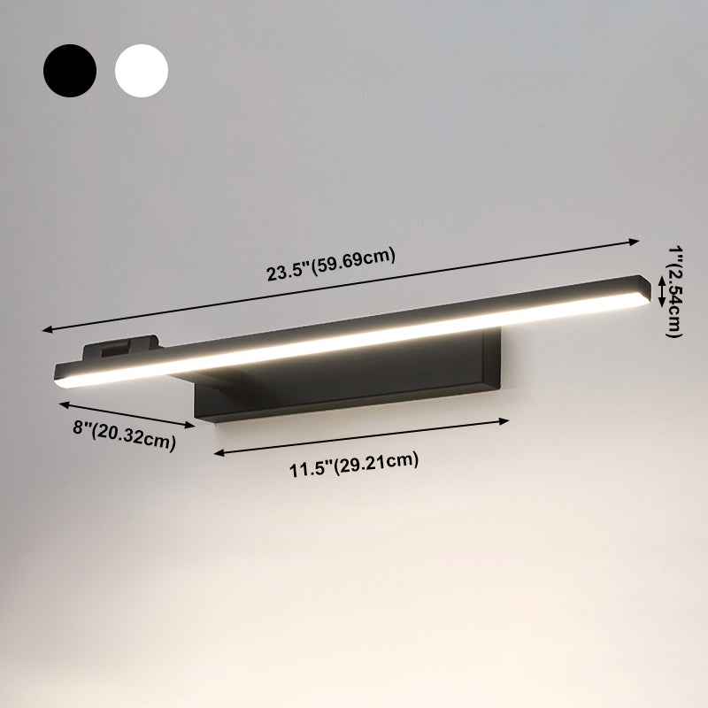 Iluminación de pared de metal lineal estilo moderno 1 lámpara de montaje de pared de luz