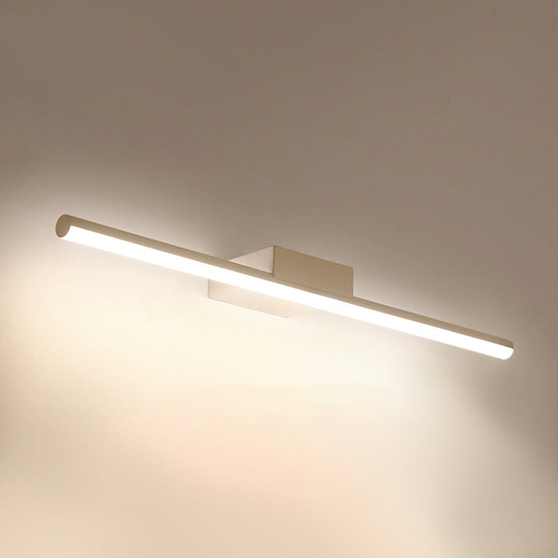 1 licht metalen lineaire spiegelwandverlichting Moderne stijl wandmontage Lamp in het wit in het wit