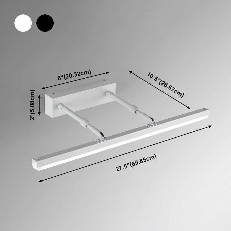 Iluminación de pared de espejo lineal de metal de 1 luz de metal moderno lámpara montada en la pared