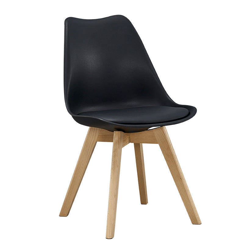 Sedie da pranzo senza braccia eames sedie da pranzo laterale scandinava con gambe in legno