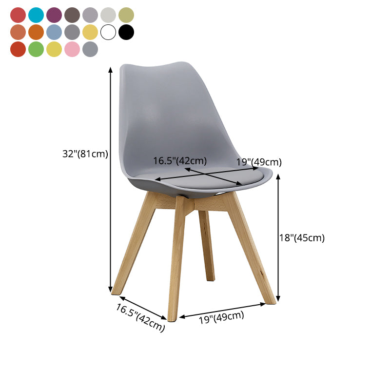 Sedie da pranzo senza braccia eames sedie da pranzo laterale scandinava con gambe in legno