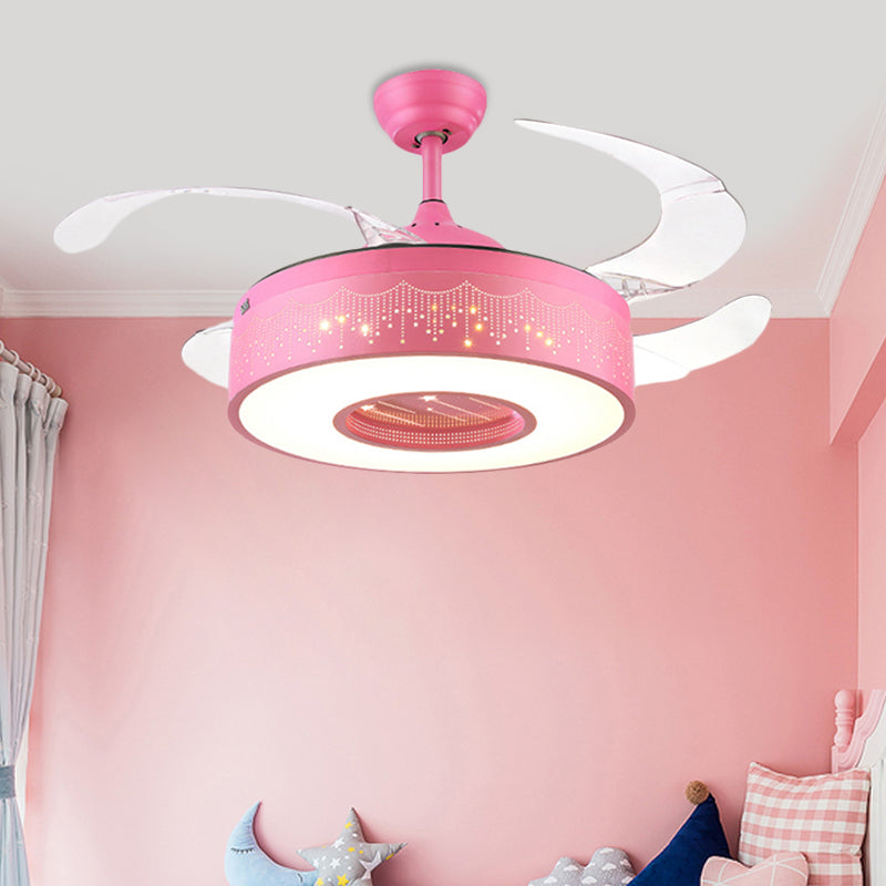 Anneau Metal Semi Flush Lighting Kids Rose / Blue Finis