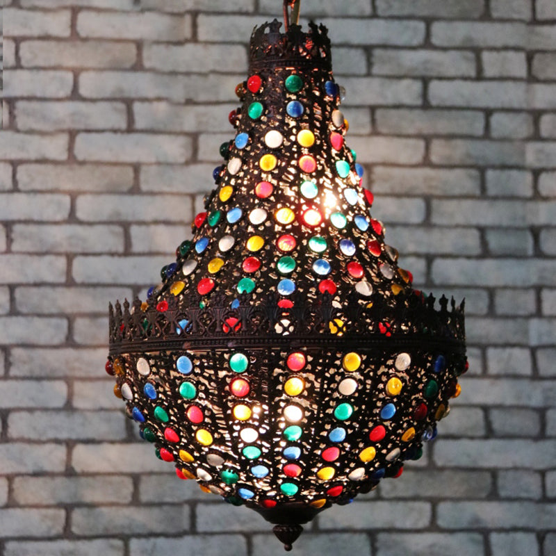Lampada lampadina in metallo lampada lampada lampada decorativa a 2 luci ristorante lampada appesa in nero
