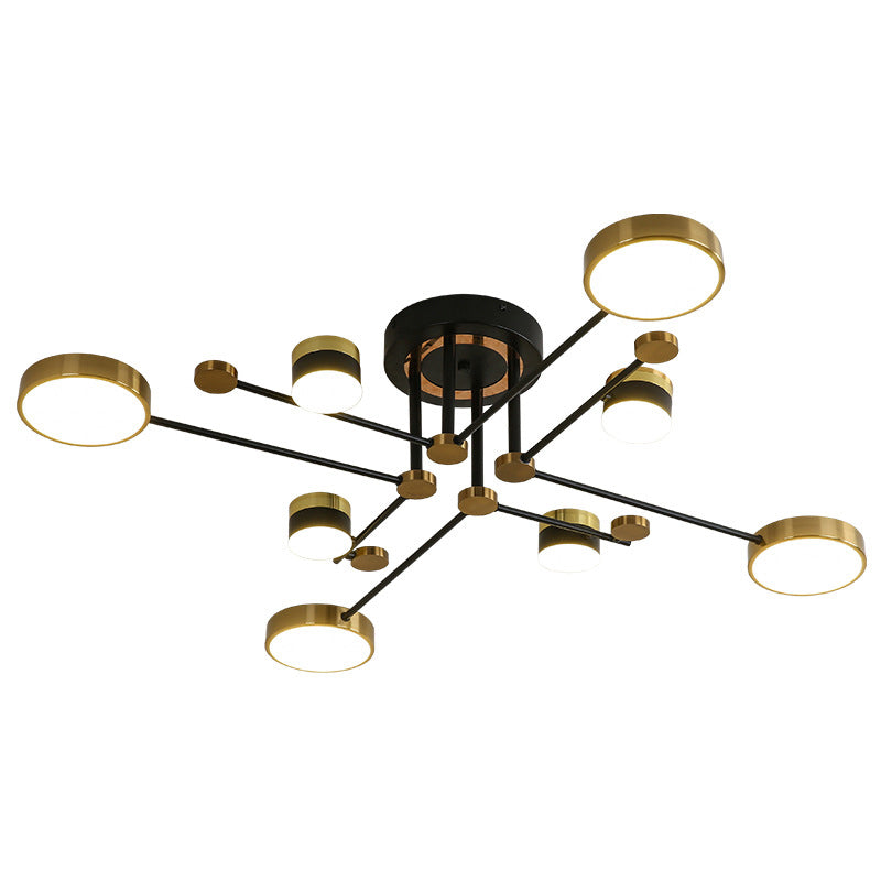 Modern Circular Shape LED Ceiling Lamp Iron Flush Mount for Living Room