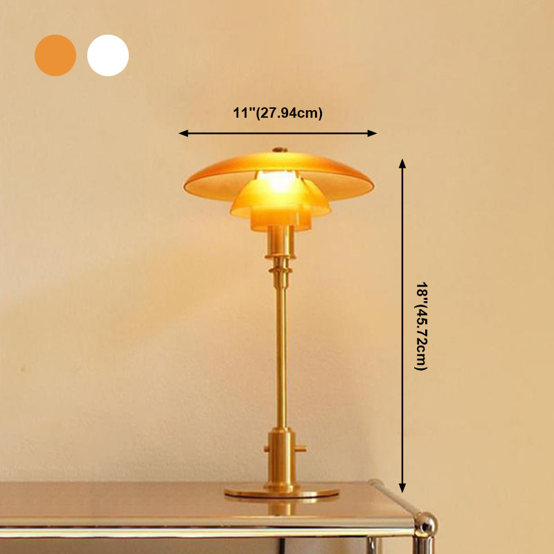 Unique Shape Table Lamp Contemporary Glass 1 Light Nightstand Lamp for Bedroom