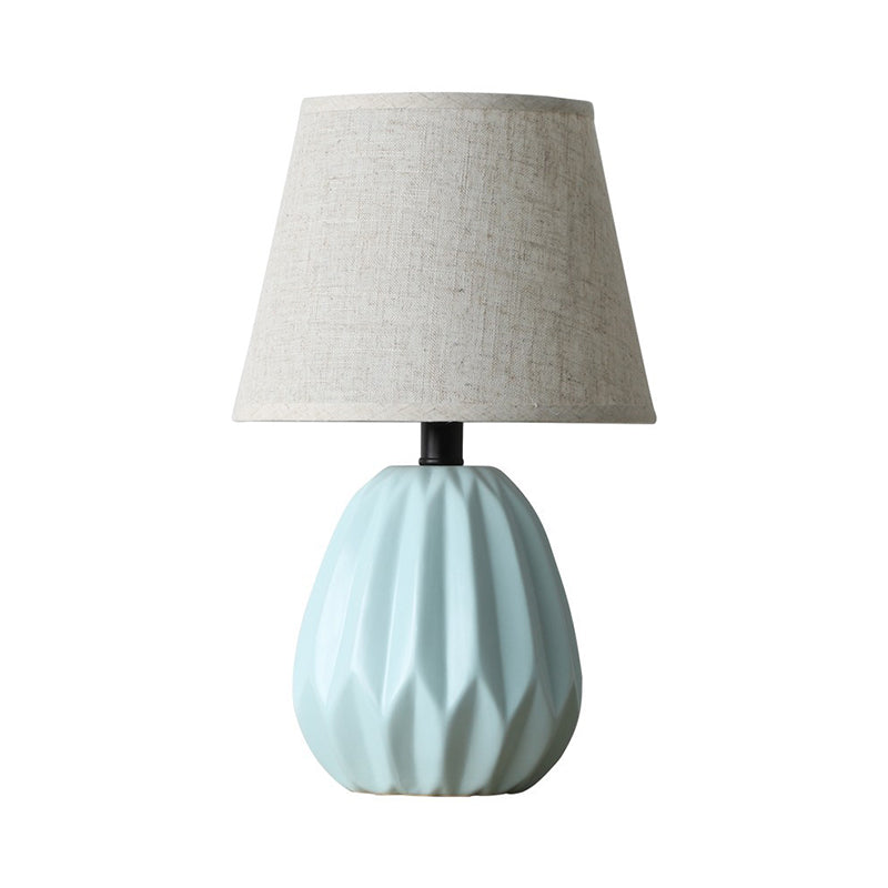 1 Head Conical Shade Task Lighting Modernism Fabric Reading Light in Blue for Study