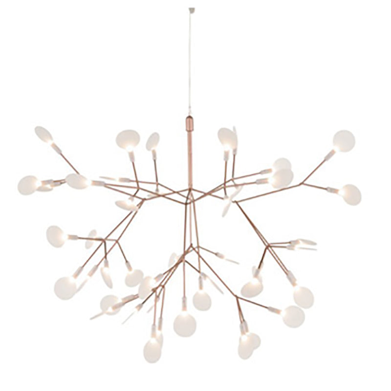 Metal White Chandelier Nordic Style Fireflies Chandelier Lampe For Living Room